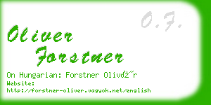 oliver forstner business card